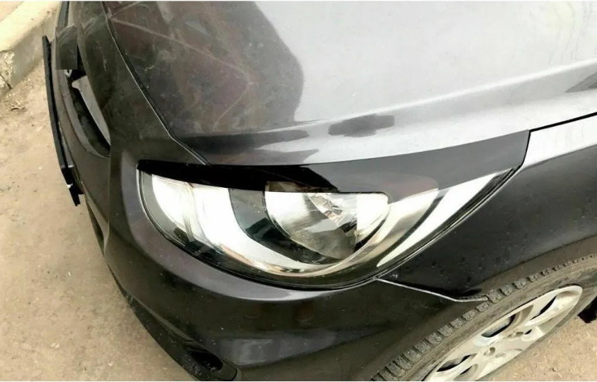 Накладки на фары / Реснички для Hyundai Solaris / Хюндай Солярис 2011-2014. Ричмарк — фото 4