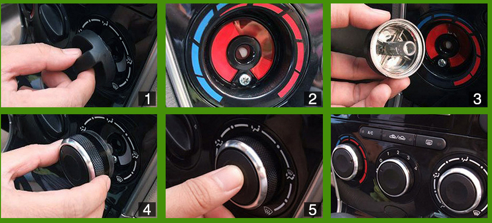 Ручки кондиционера для Hyundai accent (Чёрные) 3шт. Ричмарк — фото 5