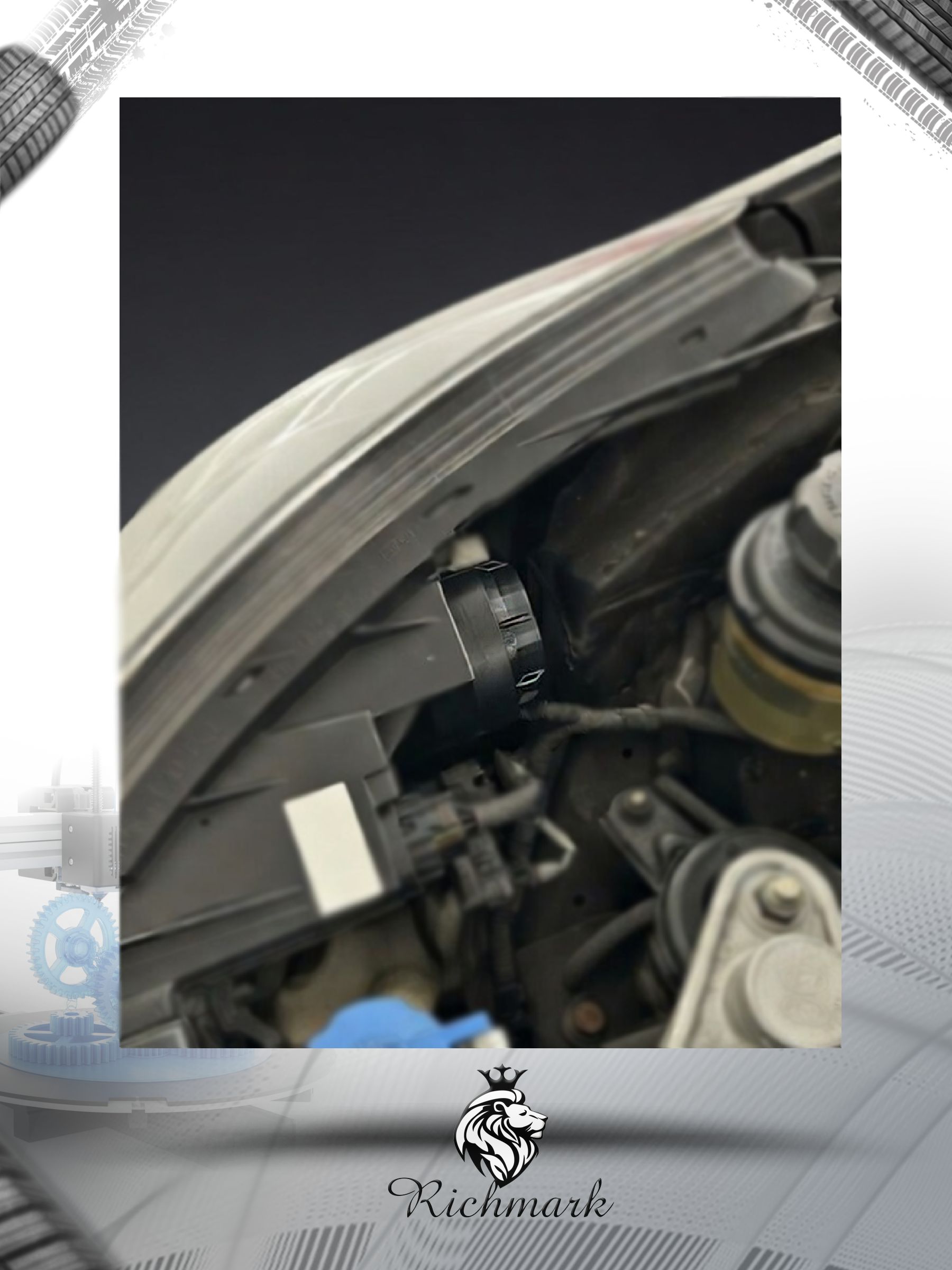 Крышка для фар под светодиодные Led лампы для Hyundai Solaris 1 2010-2014 / Солярис Ричмарк — фото 2