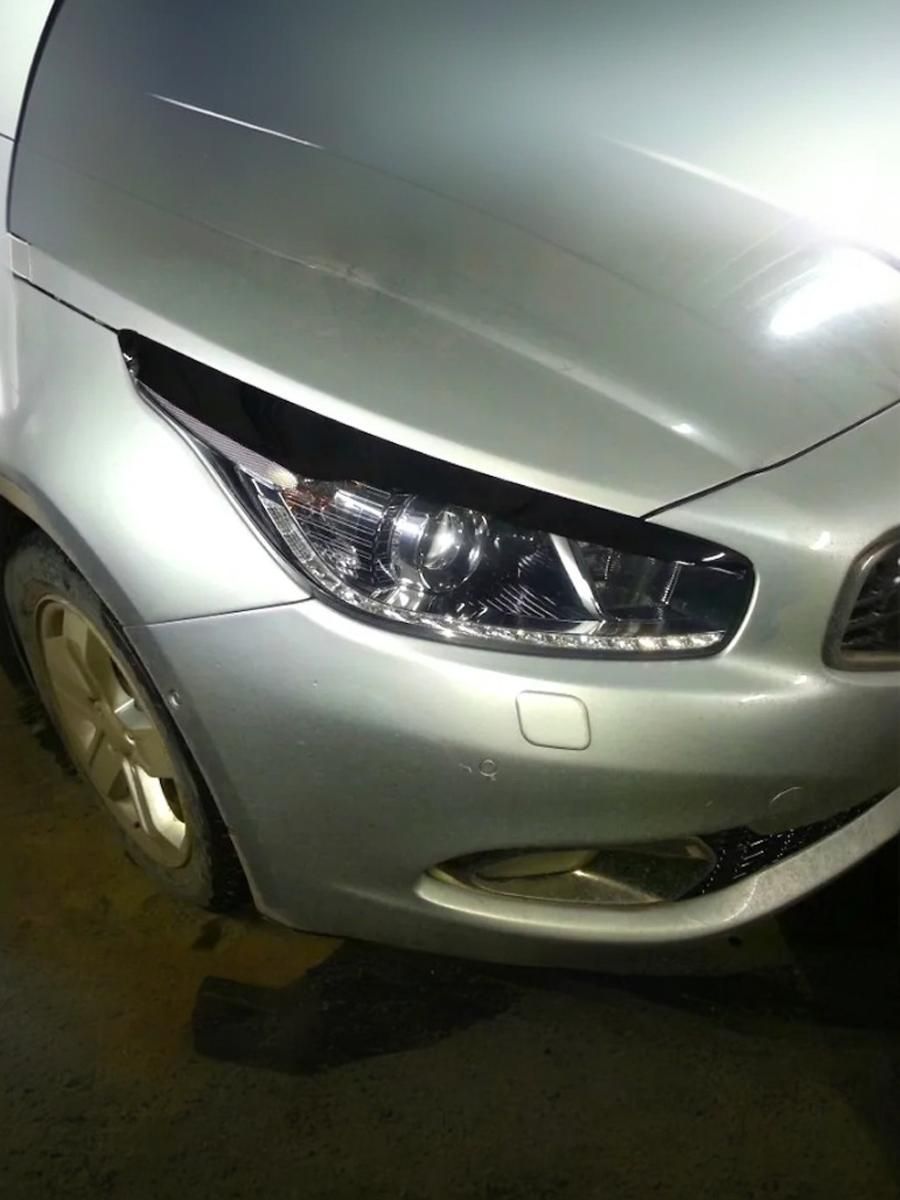 Накладки на фары / Реснички для Kia Cee'd / Ceed / Киа Сид 2012-2018 Г.В.. Ричмарк — фото 4