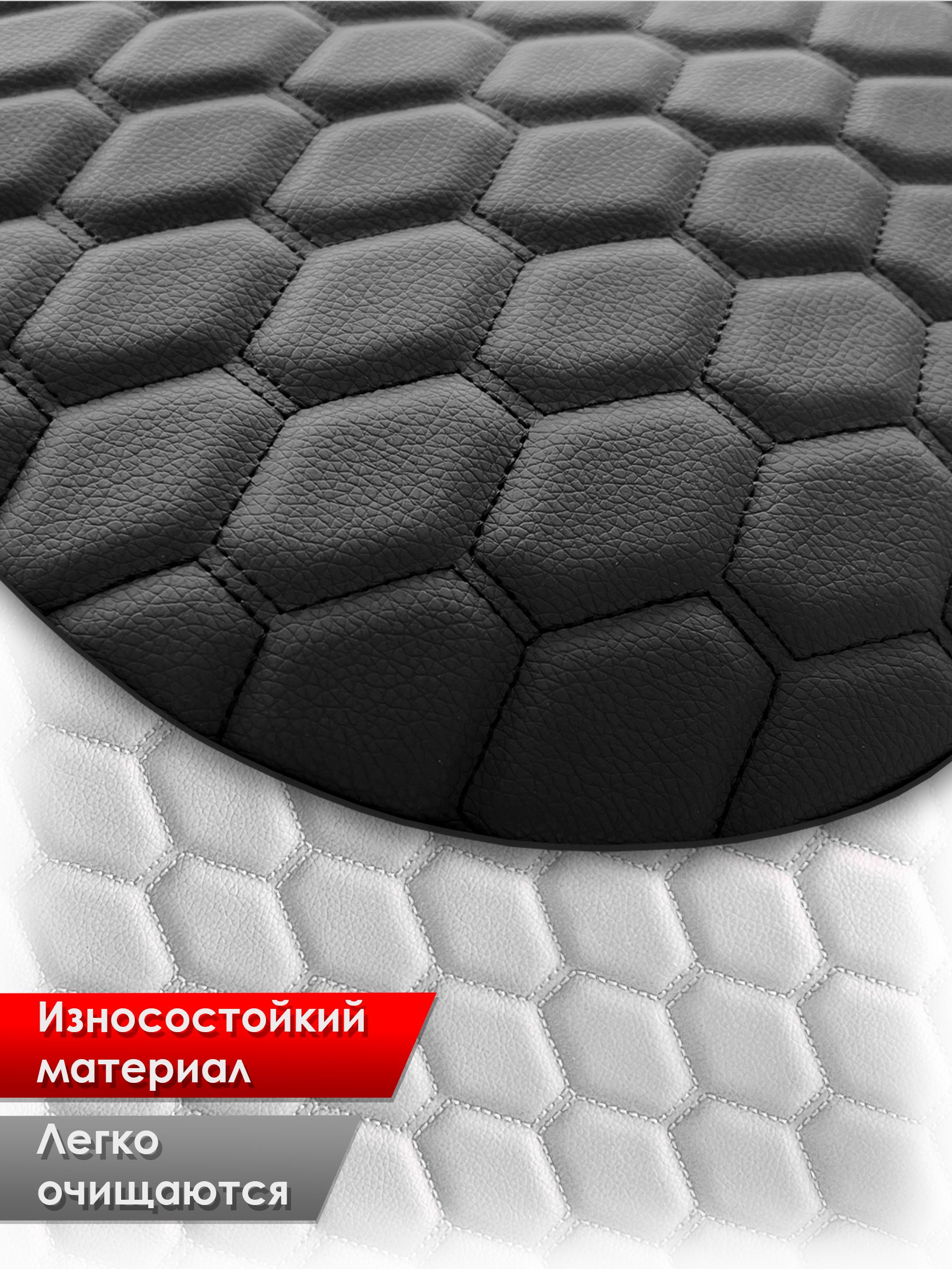 Обшивки карт дверей из эко-кожи для Honda Civic 9 / Хонда Цивик 9 2012-2015 (СОТА) Серые с серой строчкой. Ричмарк — фото 3
