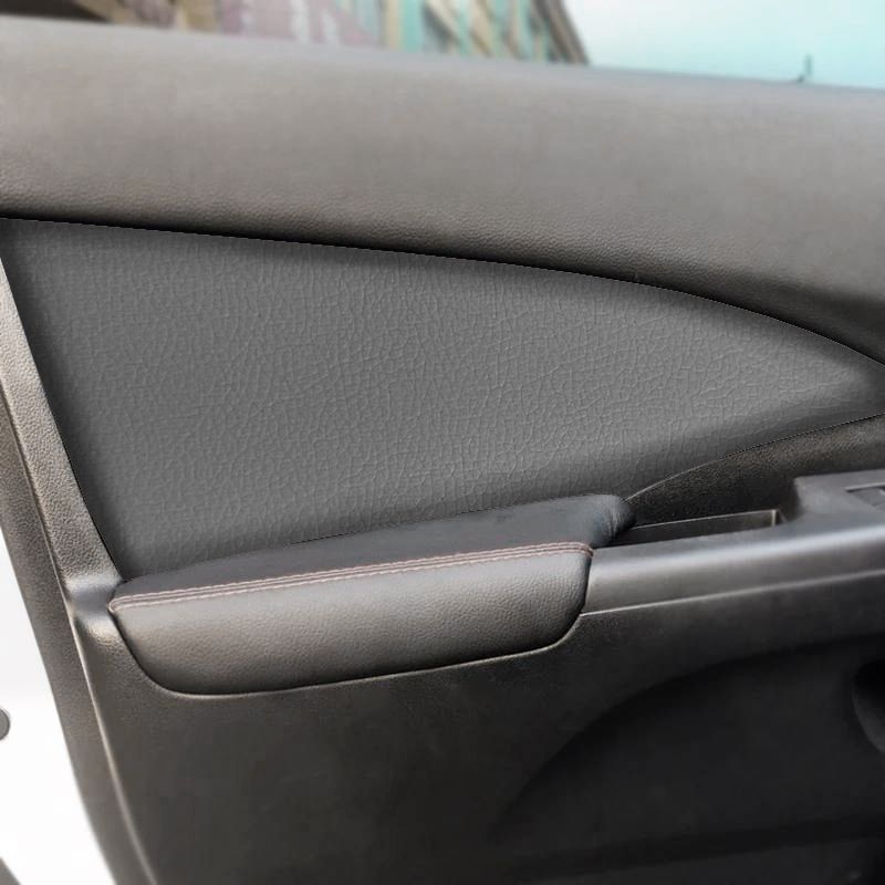 Обшивки карт дверей из эко-кожи без строчки для Honda CRV 4 / Хонда СРВ 2011-2018 Кожа серый. Ричмарк — фото 2