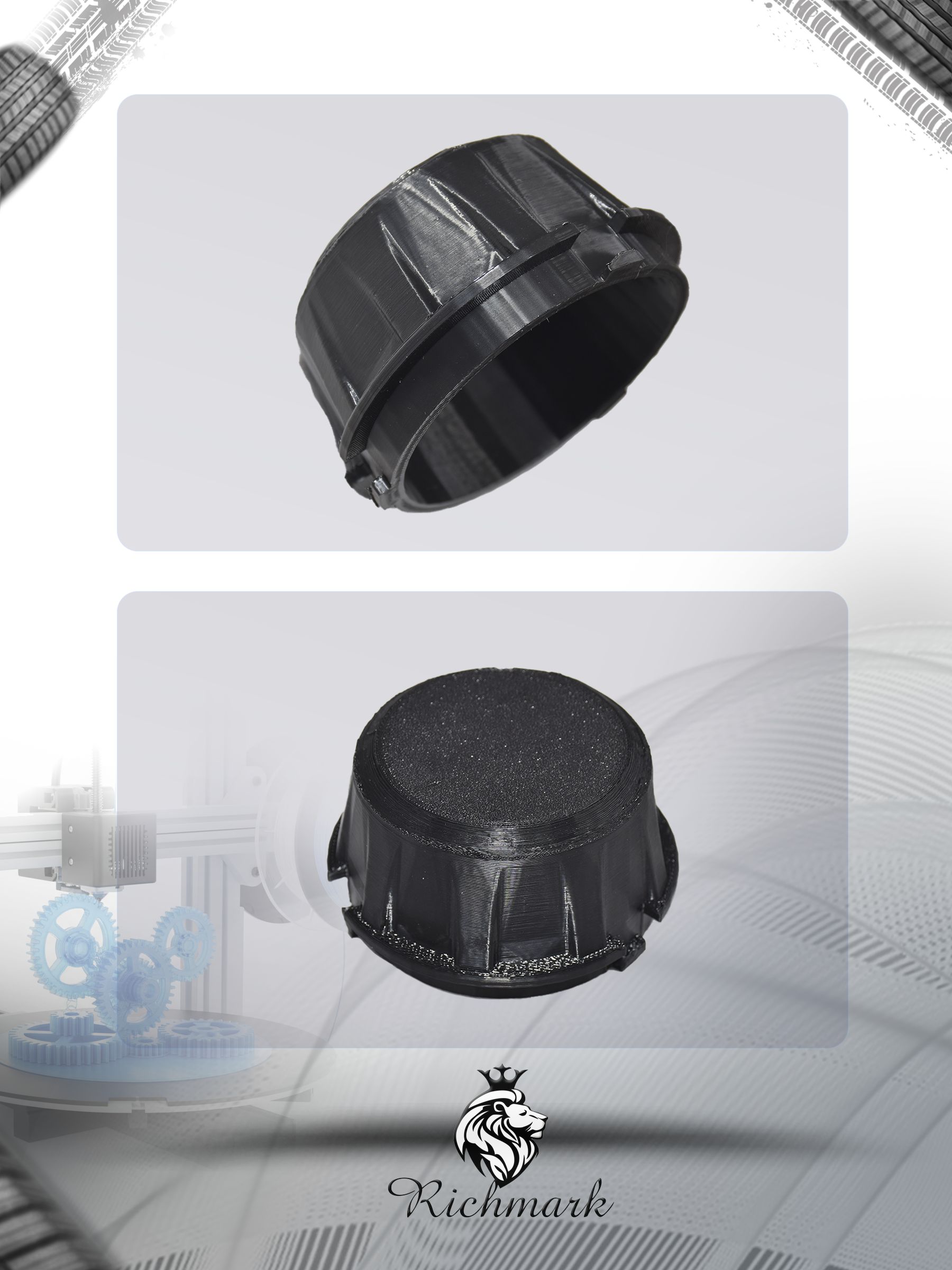Крышка для фар под светодиодные Led лампы для Kia Rio 3 дорестайлинг 2011-2015 / Рио 3 Ричмарк — фото 3