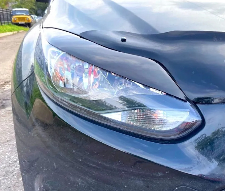Накладки на фары / Реснички для Ford Focus / Форд Фокус 3 Дорестайлинг 2011-2015 Г.В.. Ричмарк — фото 6