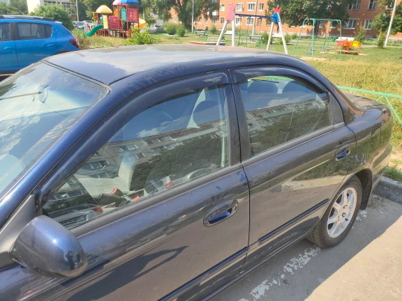 Дефлекторы окон дверей (ветровики) для Kia Spectra / Киа Спектра 2000-2009 Г.В.. Ричмарк — фото 6