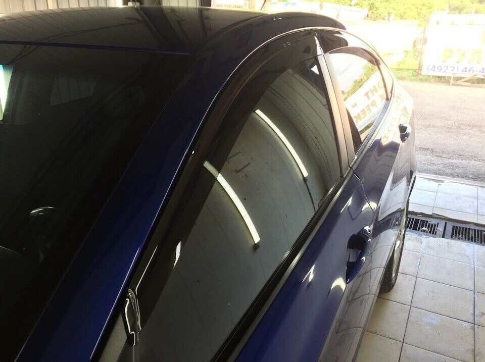 Дефлекторы окон дверей (ветровики) для Kia Optima / Киа Оптима 4 2016-2020 Г.В.. Ричмарк — фото 5