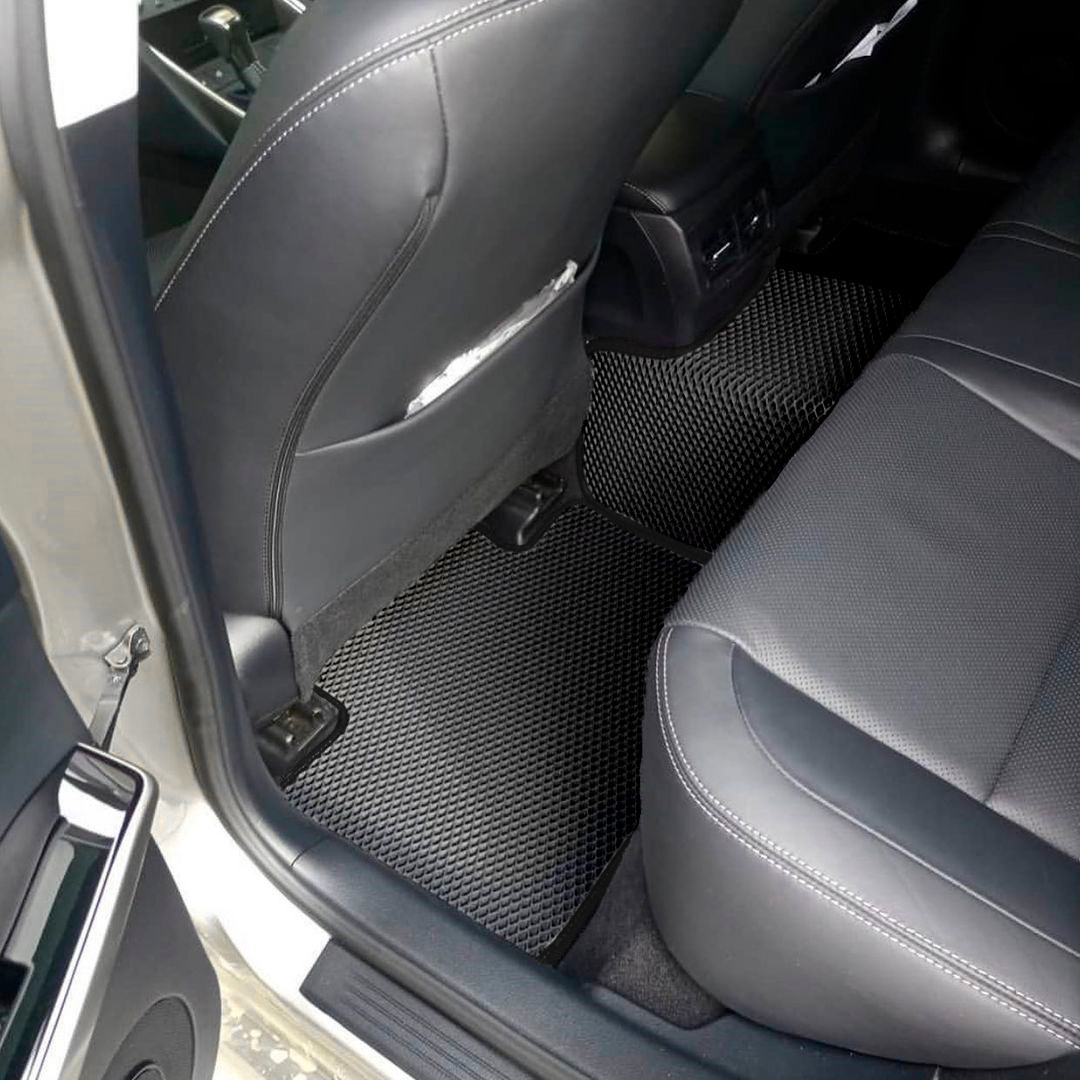 Коврики ЭВА Ромб для авто Nissan Serena С26 2010-2016 / Ниссан Серена С26 Пр.руль Г.В. Чёрный с Чёрным кантом. Ричмарк — фото 7